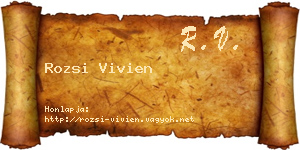 Rozsi Vivien névjegykártya